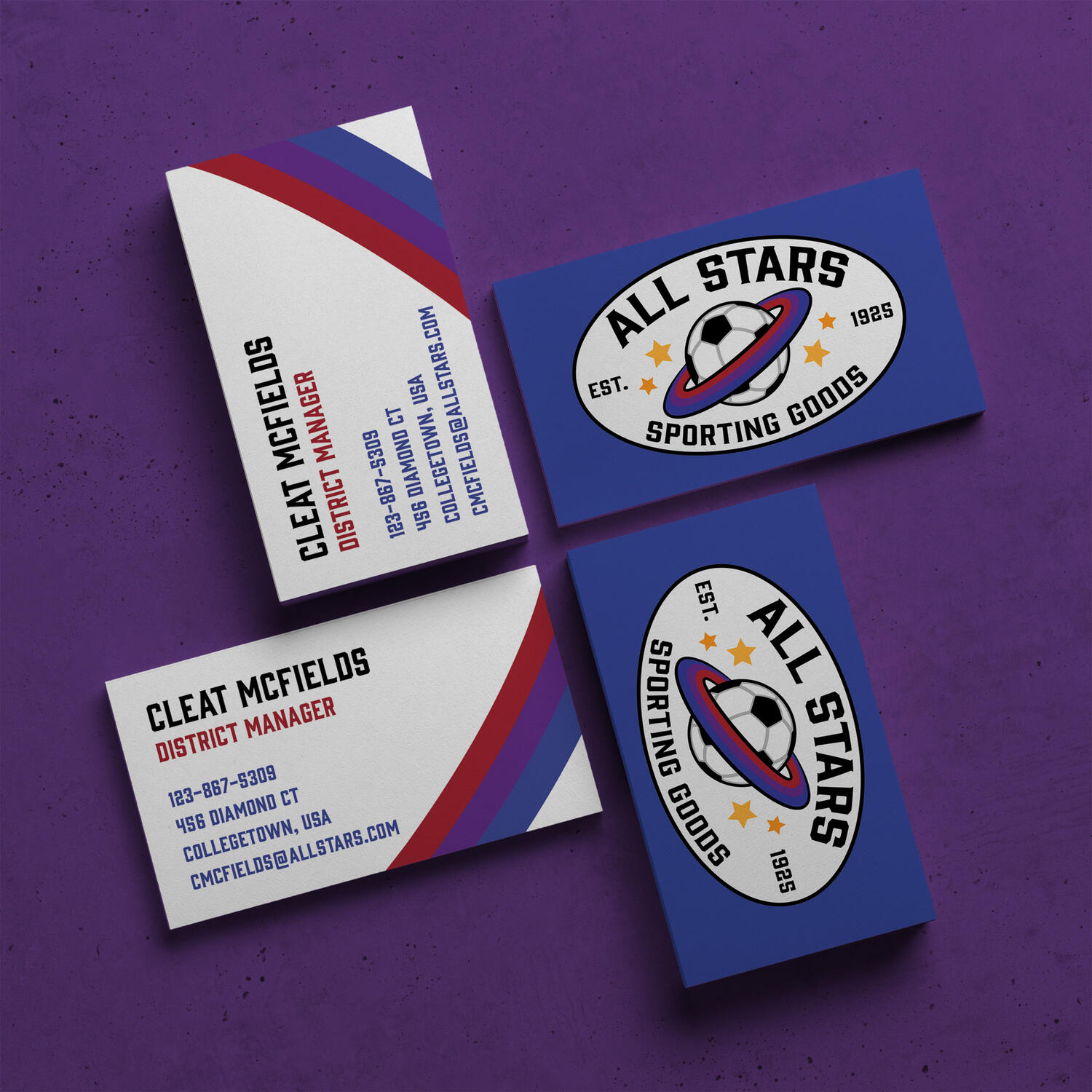 All Stars business cards