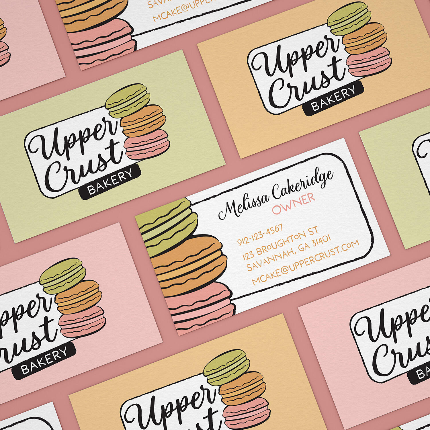 Upper Crust business cards