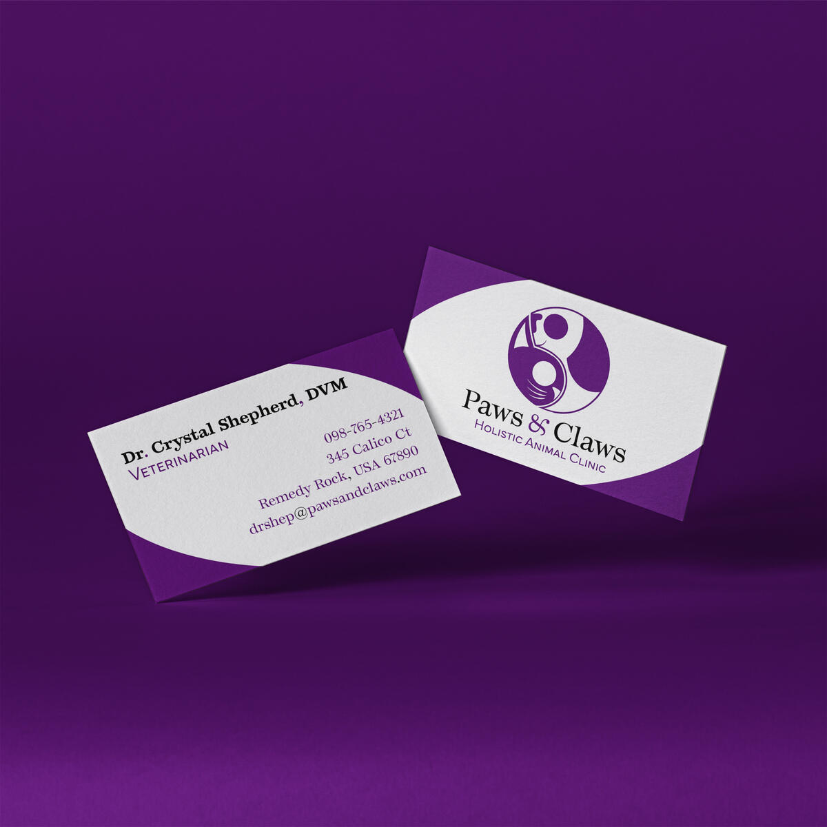 Paws and Claws business card